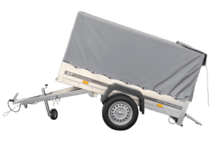 Remorque automobile Garden Trailer 200 KIPP 200 x 106 cm avec bâche haute, arceau et roue jockey PTAC 500 kg