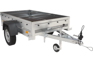 Remorque de jardin 200 Kipp avec roue jockey, châssis H-0 et bâche bleue